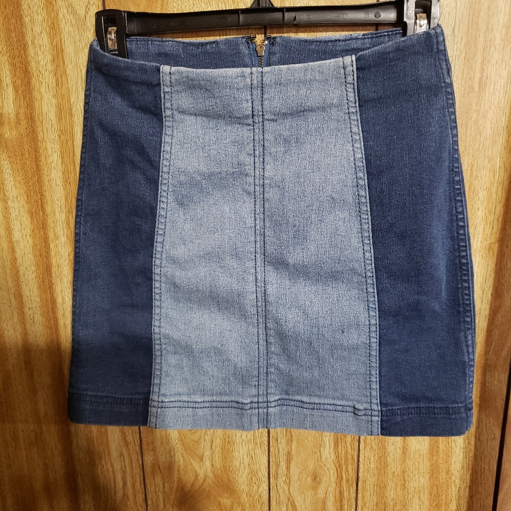 Free People Two-tone Mini Skirt
